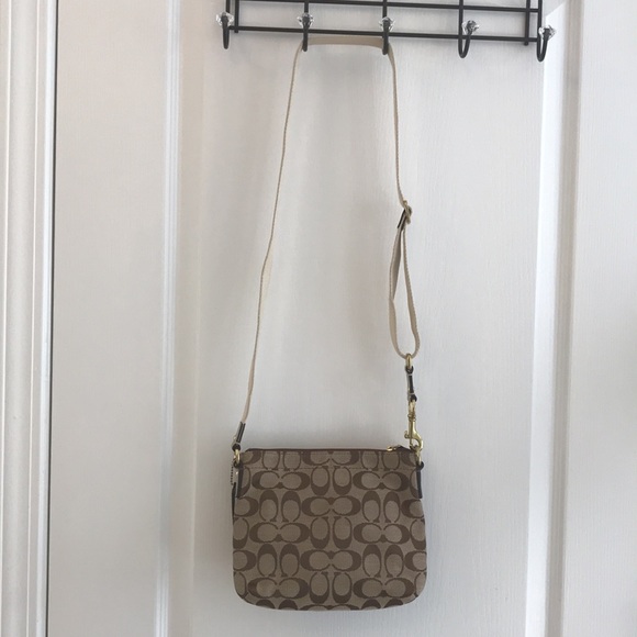 Coach Brown / Tan Signature Crossbody Bag - Picture 7 of 13